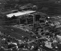 Dieses Foto zeigt einen Blick vom Sdosten ber die Schachtanlage und die Ruhrglas AG in den 60er Jahren